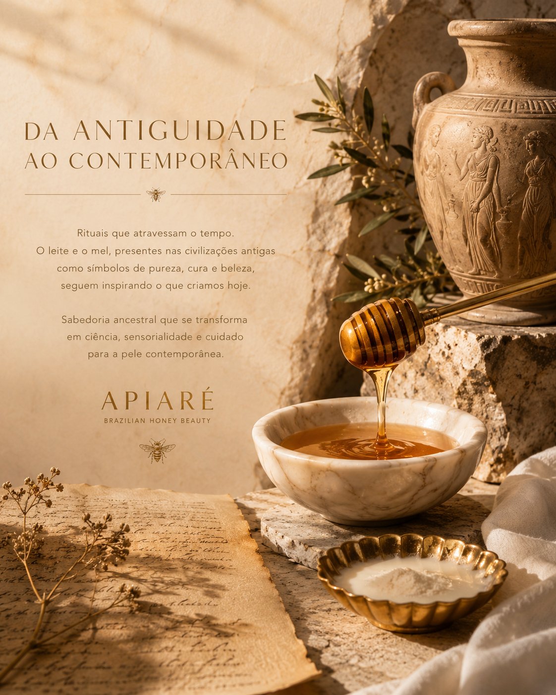 Da Antiguidade ao contemporâneo — rituais de leite e mel